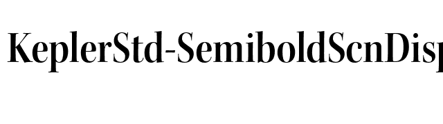 KeplerStd-SemiboldScnDisp font preview