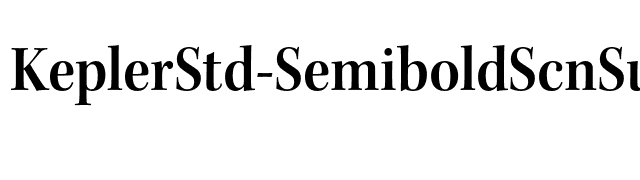KeplerStd-SemiboldScnSubh font preview