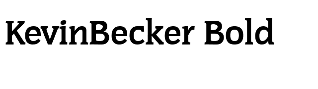 KevinBecker Bold font preview