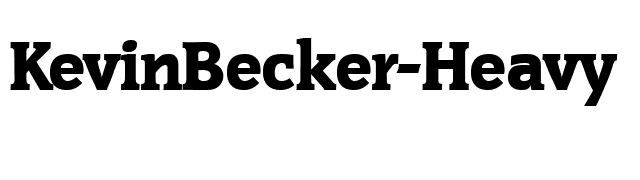 KevinBecker-Heavy font preview
