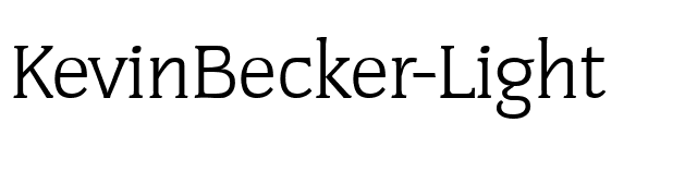 KevinBecker-Light font preview