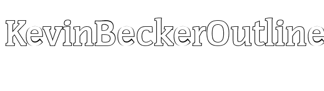 KevinBeckerOutline-Bold font preview