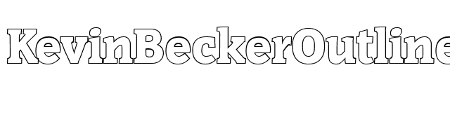 KevinBeckerOutline-Heavy-Regular font preview