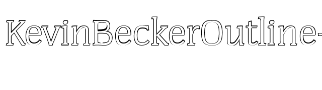 KevinBeckerOutline-Light font preview