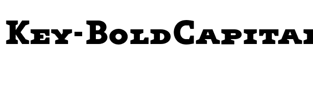 Key-BoldCapitals font preview