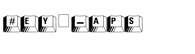 Key Caps font preview
