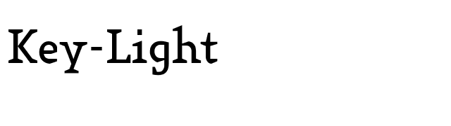 Key-Light font preview