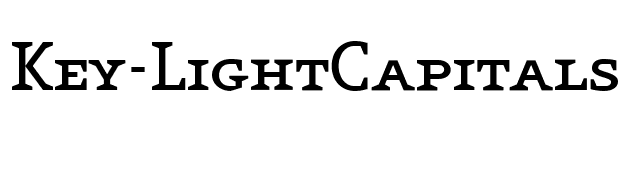 Key-LightCapitals font preview