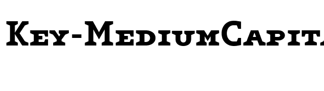 Key-MediumCapitals font preview