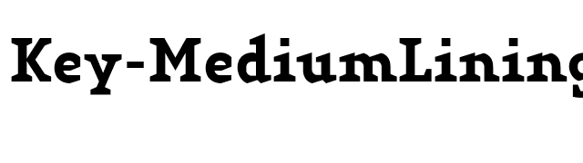 Key-MediumLiningNumbers font preview
