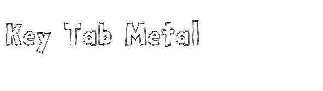 Key Tab Metal font preview