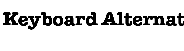 Keyboard Alternate SSi Bold Alternate font preview