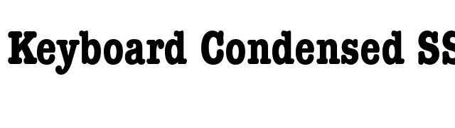Keyboard Condensed SSi Bold Condensed font preview