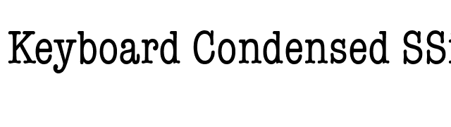 Keyboard Condensed SSi Condensed font preview