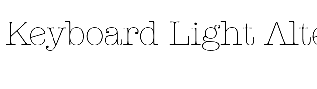 Keyboard Light Alternate SSi Light Alternate font preview