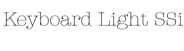 Keyboard Light SSi Light font preview