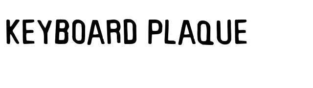 Keyboard Plaque font preview