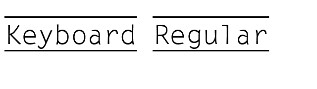 Keyboard Regular font preview