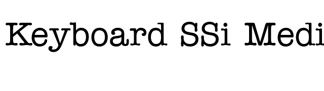 Keyboard SSi Medium font preview