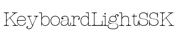 KeyboardLightSSK font preview