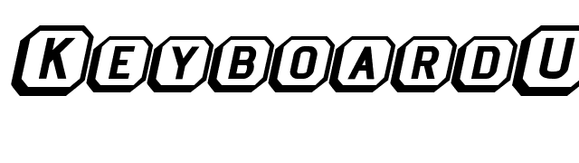 KeyboardUltraBoldItalic font preview