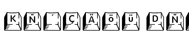 Keycaps Deluxe font preview