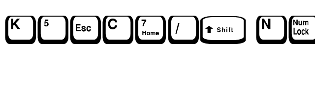 KeyCaps Normal font preview