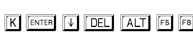 Keycaps Regular font preview