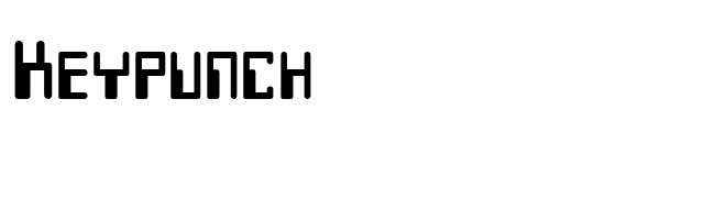 Keypunch font preview