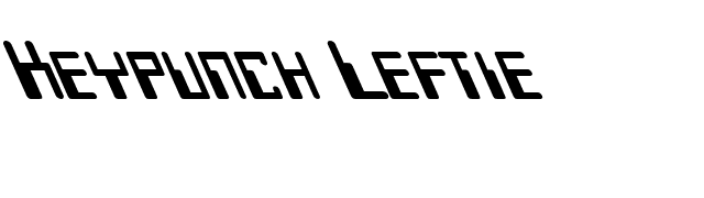Keypunch Leftie font preview