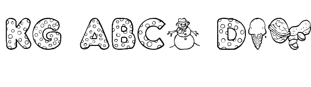 KG ABCs Dingbats font preview