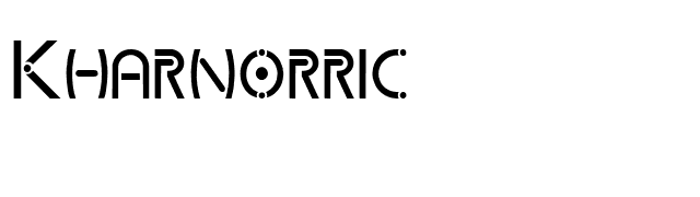 Kharnorric font preview