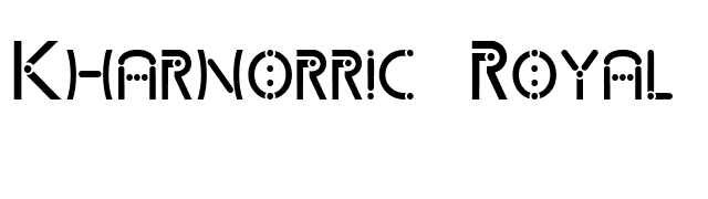 Kharnorric Royal font preview