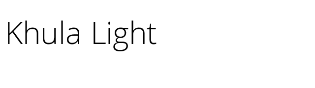 Khula Light font preview