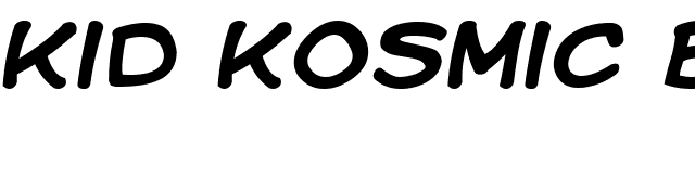 Kid Kosmic Bold font preview