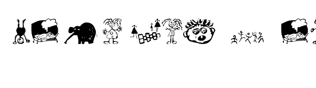 Kids Drawings font preview