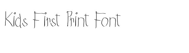 Kids First Print Font font preview