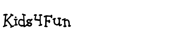 Kids4Fun font preview