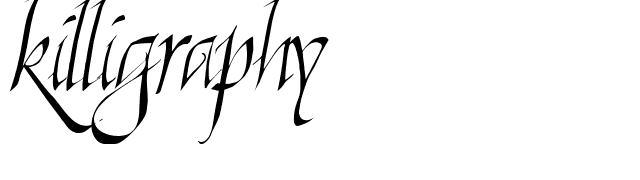 Killigraphy font preview
