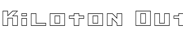 Kiloton Outline font preview