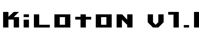 Kiloton v1.0 font preview