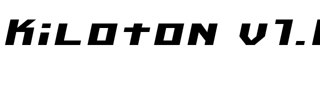 Kiloton v1.0 Italic font preview