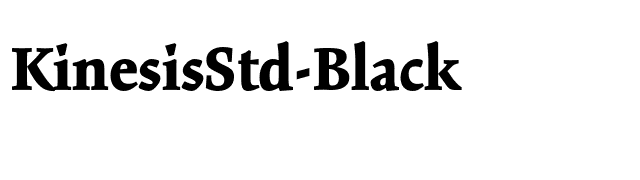 KinesisStd-Black font preview