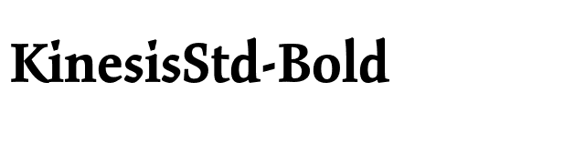 KinesisStd-Bold font preview