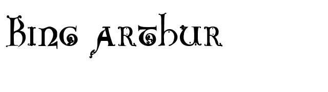 King Arthur font preview