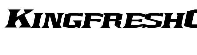 KingfreshCondensed Italic font preview