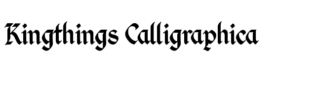 Kingthings Calligraphica font preview