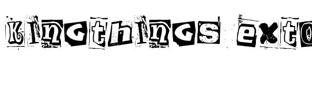 Kingthings Extortion font preview