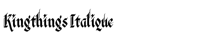 Kingthings Italique font preview