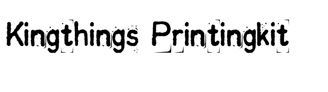 Kingthings Printingkit font preview